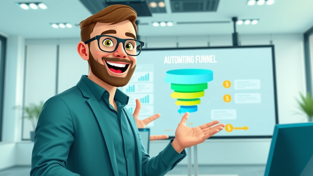 entrepreneur setting up automated sales funnels for recurring commission affiliate marketing strategies