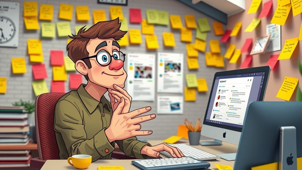 Creative copywriter brainstorming catchy email subject lines for affiliate marketing affiliate campaigns, colorful workspace, idea notes in view