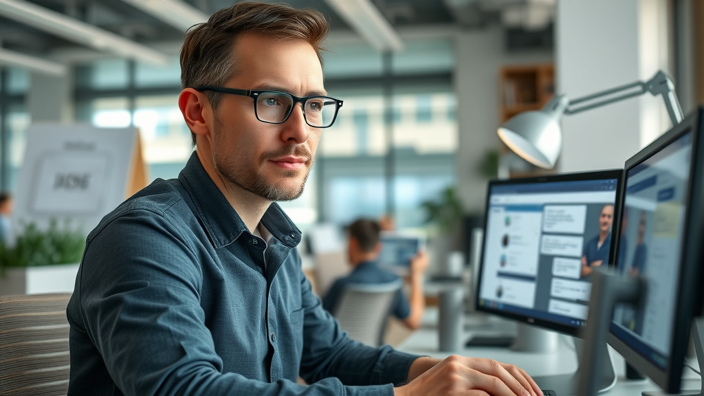 professional affiliate marketer moderating online community for social media engagement