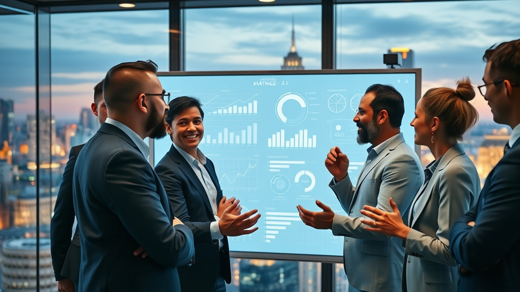 business professionals brainstorming AI-driven affiliate marketing strategies 2025