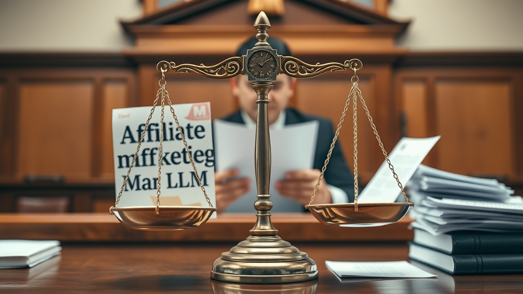 legal scales balancing affiliate marketing vs mlm brochures and risks