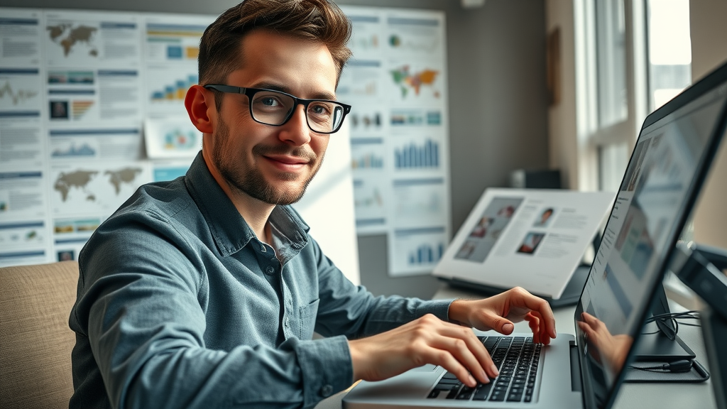affiliate marketer placing affiliate links for seo strategy in blog content