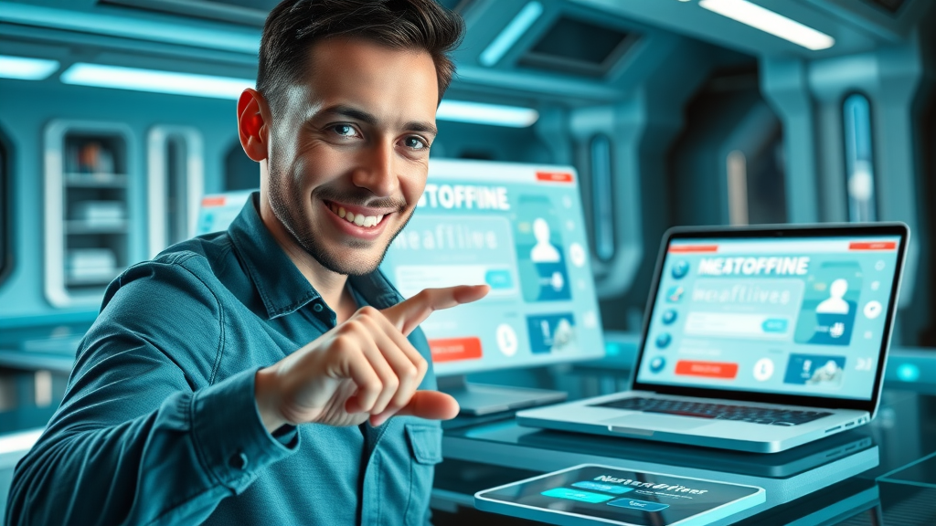 optimized affiliate landing page with user clicking call-to-action for maximum affiliate marketing conversions