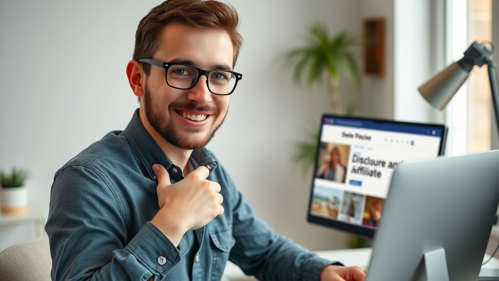 affiliate marketer adding affiliate links and disclosure for long-term affiliate income