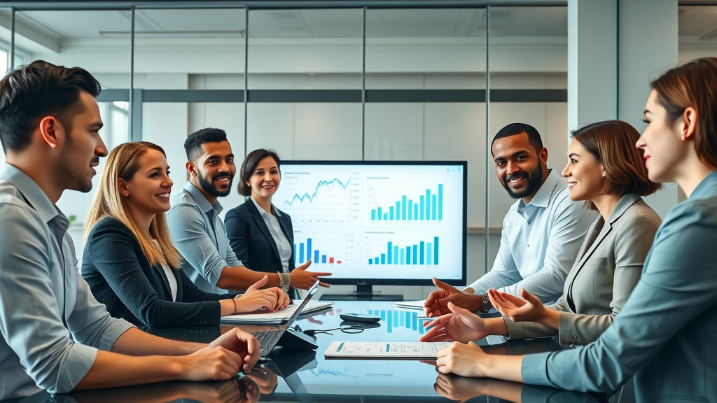 diverse group discussing affiliate programs and types - affiliate market insights