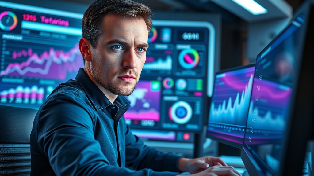 affiliate marketer running paid ad campaigns for affiliate marketing without social media in a digital command center