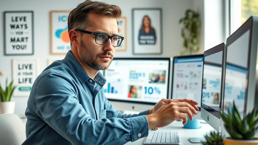 affiliate marketing without followers - focused marketer designing engaging email campaign